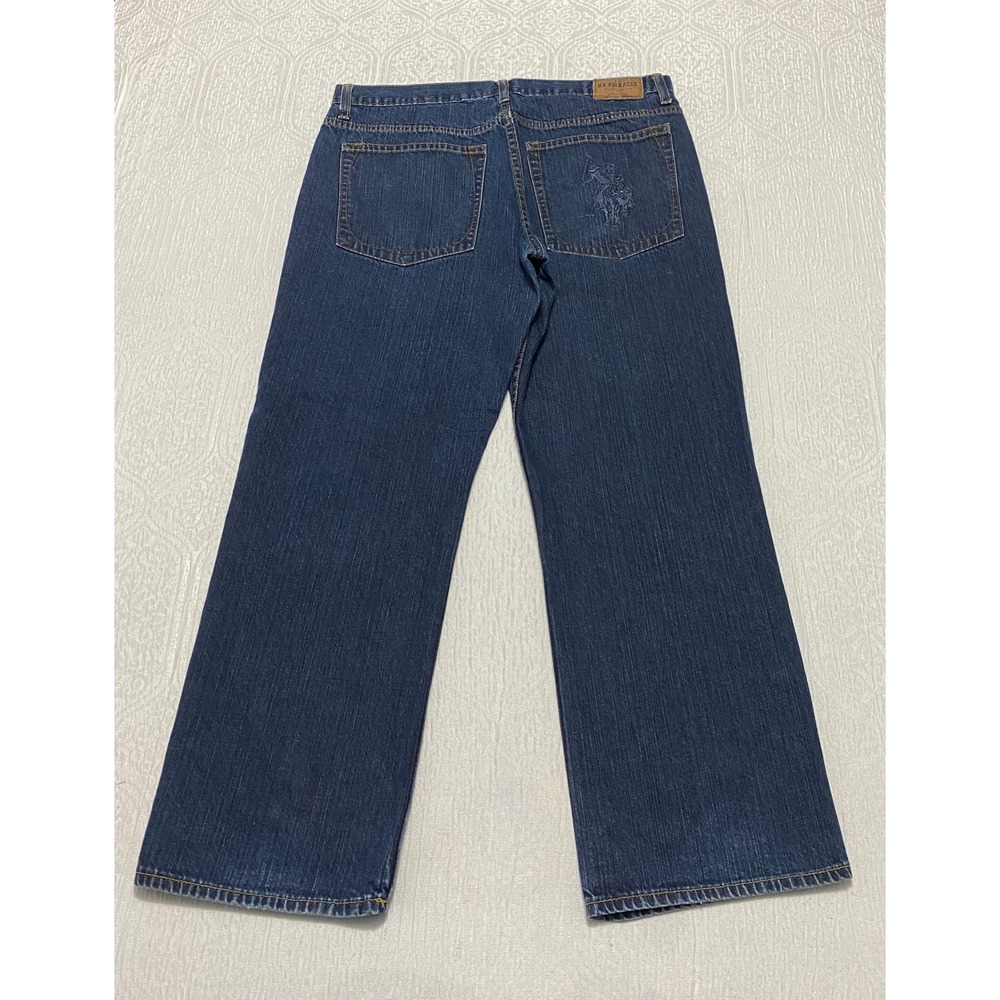 US Polo ASSN Jeans Men's Size 36×28‎ Blue Relaxed Straight Embroidered Big Pony